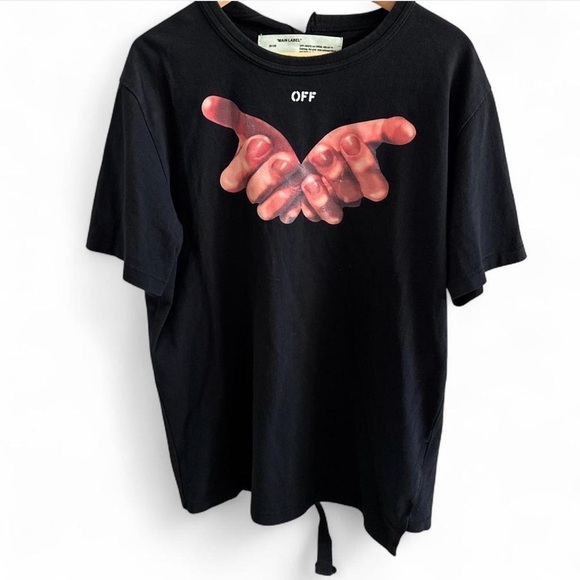 Off-White Other - Off-White Black Short Sleeve Tee with Graphic Virgil